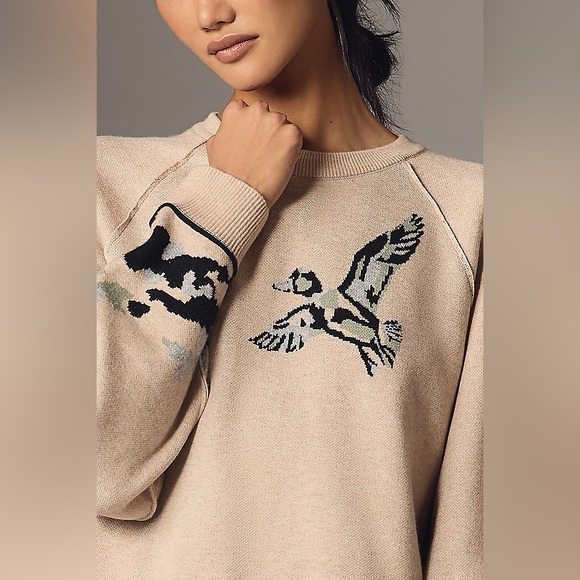 NWT Size S - Pilcro The Oaklyn Cozy Knit Duck Sweatshirt/Sweater (NWT US$128) - Picture 5 of 16